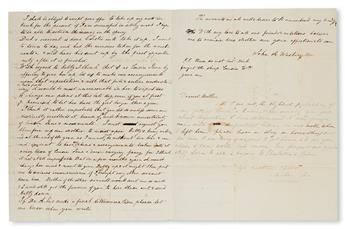 (SLAVERY AND ABOLITION--MOUNT VERNON.) WASHINGTON, JOHN AUGUSTINE. An excellent letter from John Washington to his mother, mentioning h